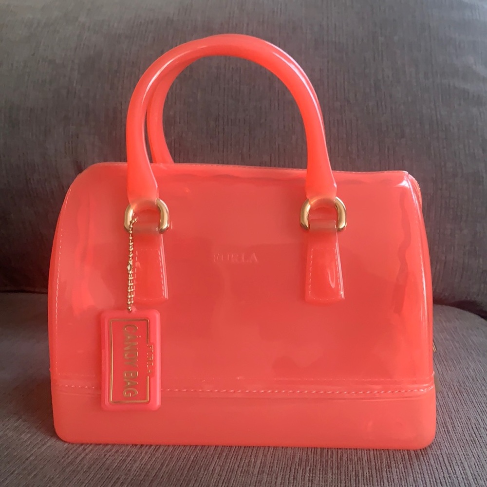 🚫SOLD🚫PAPAYA JELLY CANDY BAG FURLA